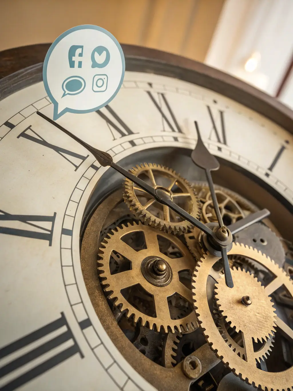 A digital illustration of a clock with gears, symbolizing fast and efficient appliance repair service.