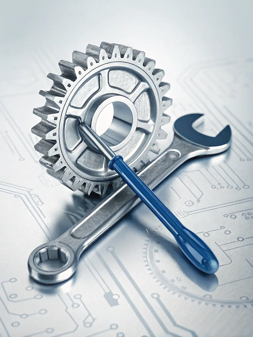 A digital illustration depicting a clock with a wrench overlayed, symbolizing Appliances Pro Now's commitment to fast and efficient appliance repair services in Alpharetta.