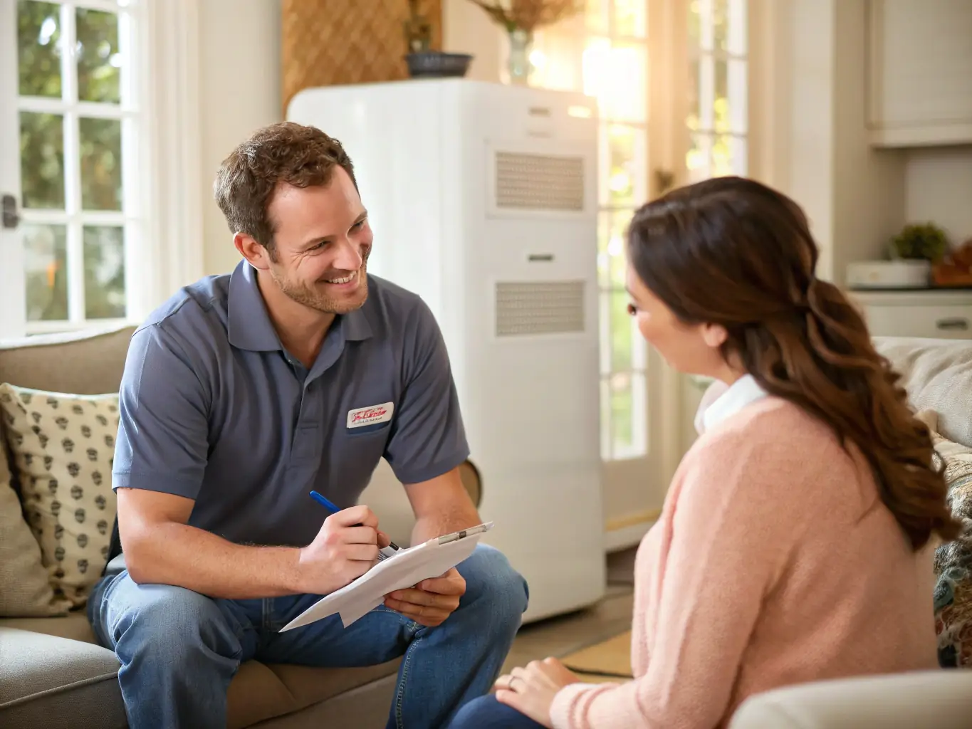 A satisfied customer is shown shaking hands with an Appliances Pro Now technician after a successful appliance repair, highlighting the company's commitment to customer satisfaction.
